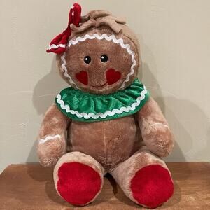 Dan Dee Girl Gingerbread Plush Stuffed Toy‎ 16" Christmas Collectors Choice